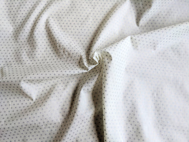 White Cotton Poplin Fabric With Silver Stars Christmas Fabric, Festive Fabric, Holiday Fabric